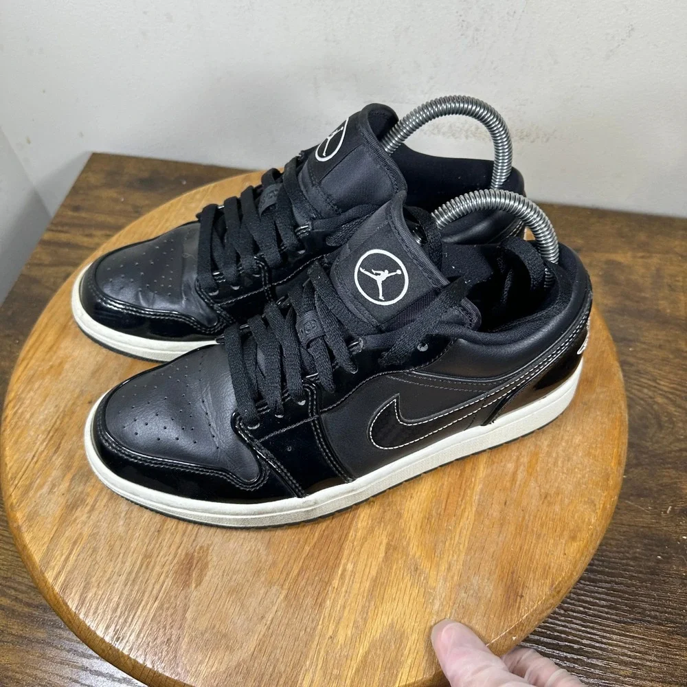 Air Jordan 1 Low All-Star 2021 Black White Patent Leather DD1650-001 Mens 7